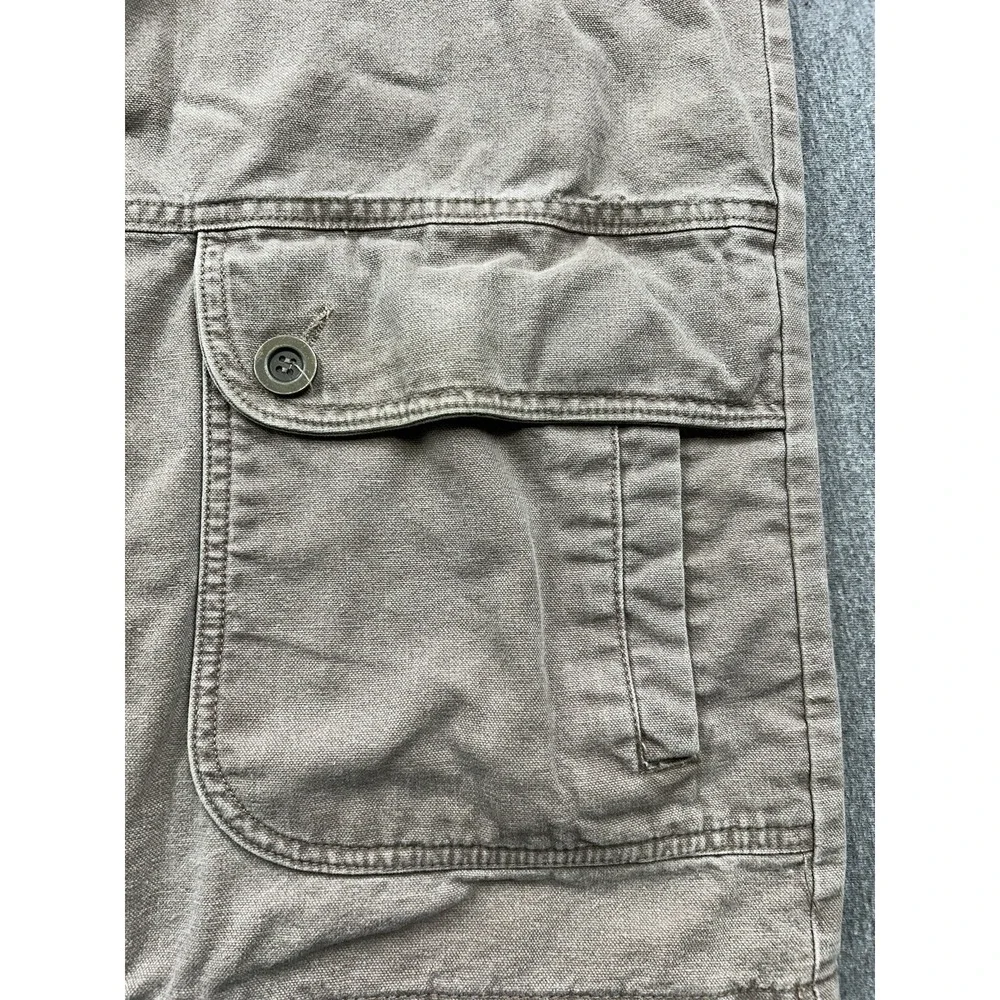 Vtg‎ Eddie Bauer Barn Chore Coat Canvas Flannel Lined Corduroy *Missing Buttons*